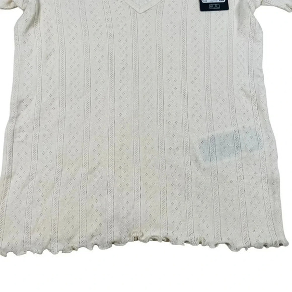 Vero Moda Short Sleeve V Neck Babydoll Style Top Birch Cream NEW Size XS - Picture 5 of 10